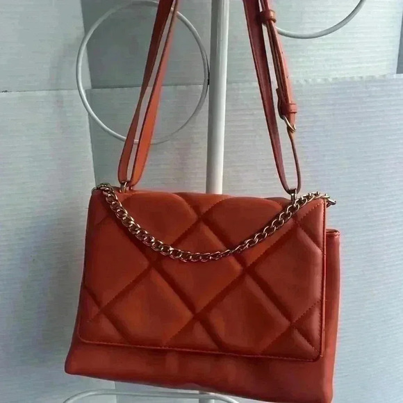 a new day Handbags - Square Woven Satchel Handbag - A New Day Apricot